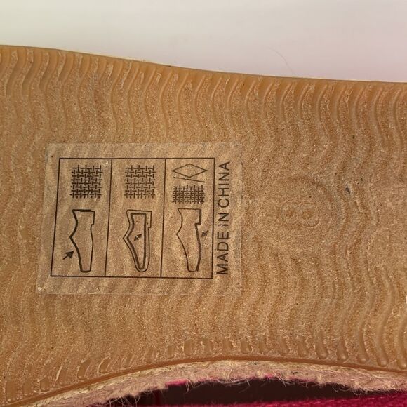 Soludos pink canvas embroidered elephant platform espadrilles - Picture 9 of 11